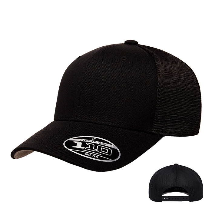 Flexfit 110 Black — snap-застёжка, один размер