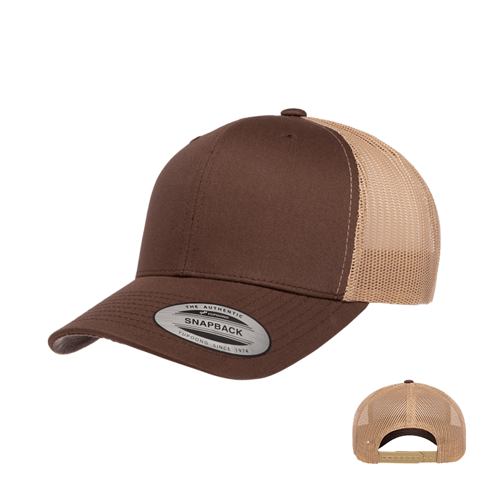 Trucker 6606T Brown/Khaki — twill mesh